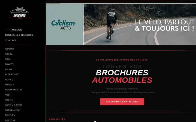 Aperçu du site Brochure Auto