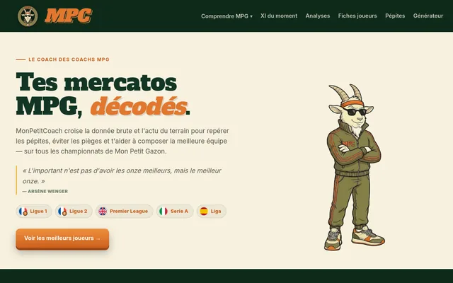 Aperçu du site MonPetitCoach