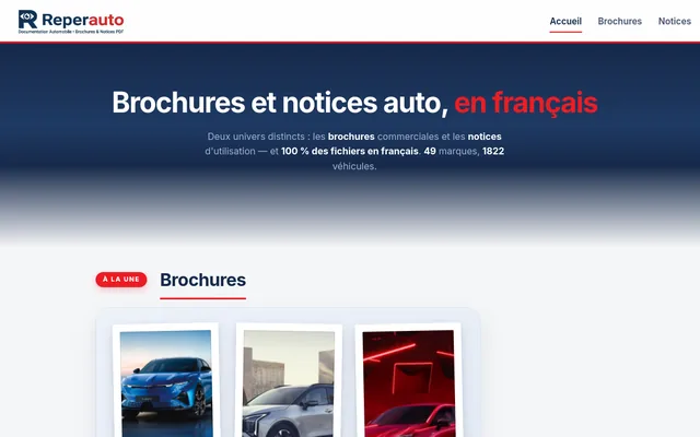 Aperçu du site Reperauto